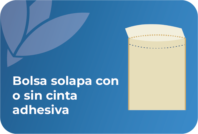 Bolsa con solapa, disponible con o sin cinta adhesiva, perfecta para proteger y empacar productos de forma práctica